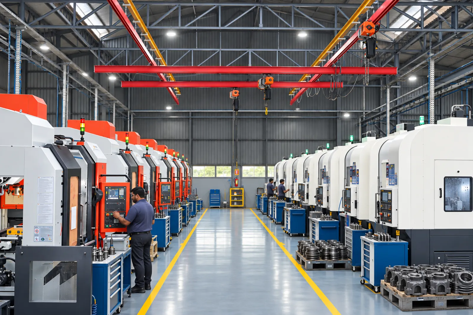 CNC machining lines at Sapre Auto Ancillaries, Kolhapur