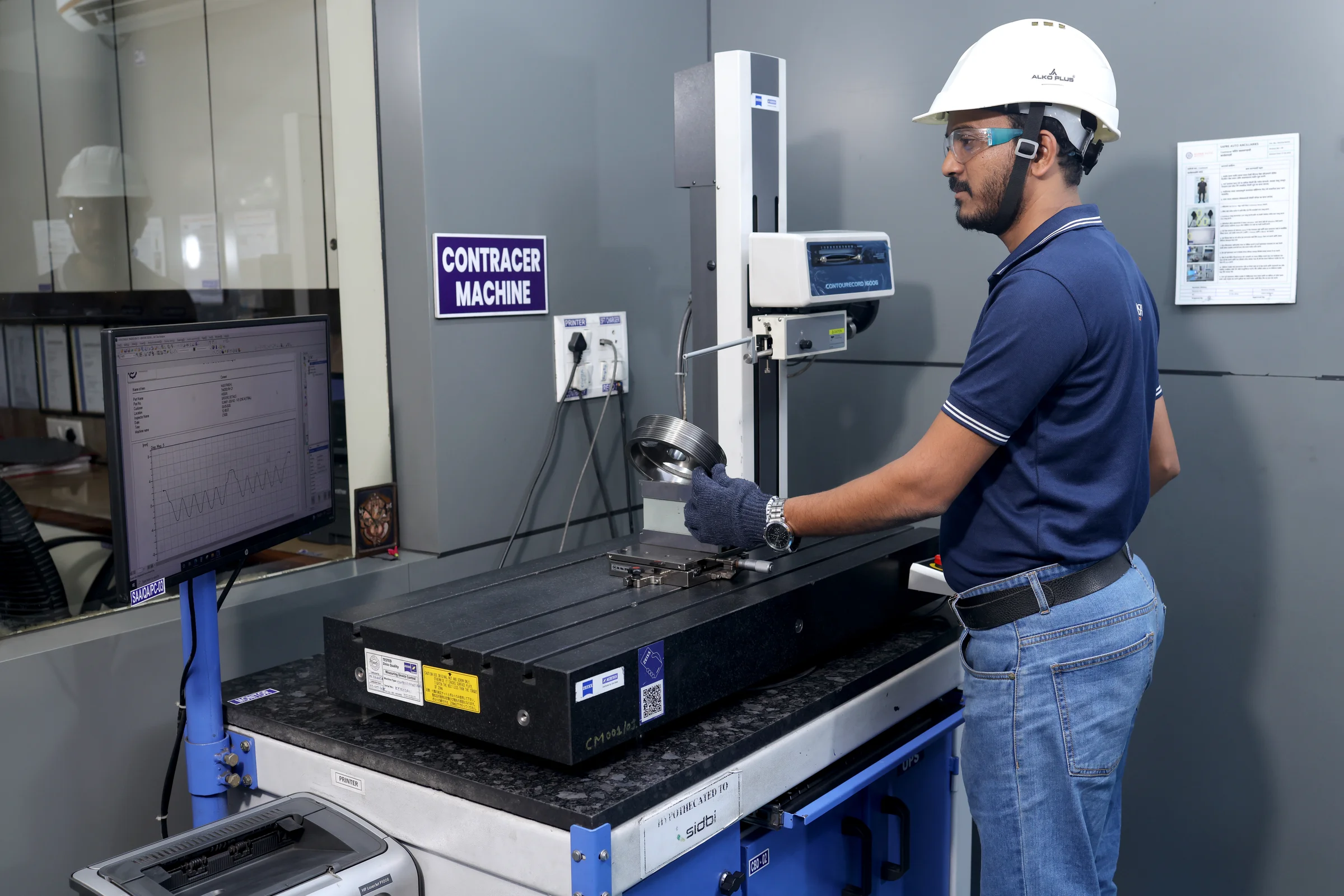 Quality inspection on a Contracer at Yash Group, Kolhapur