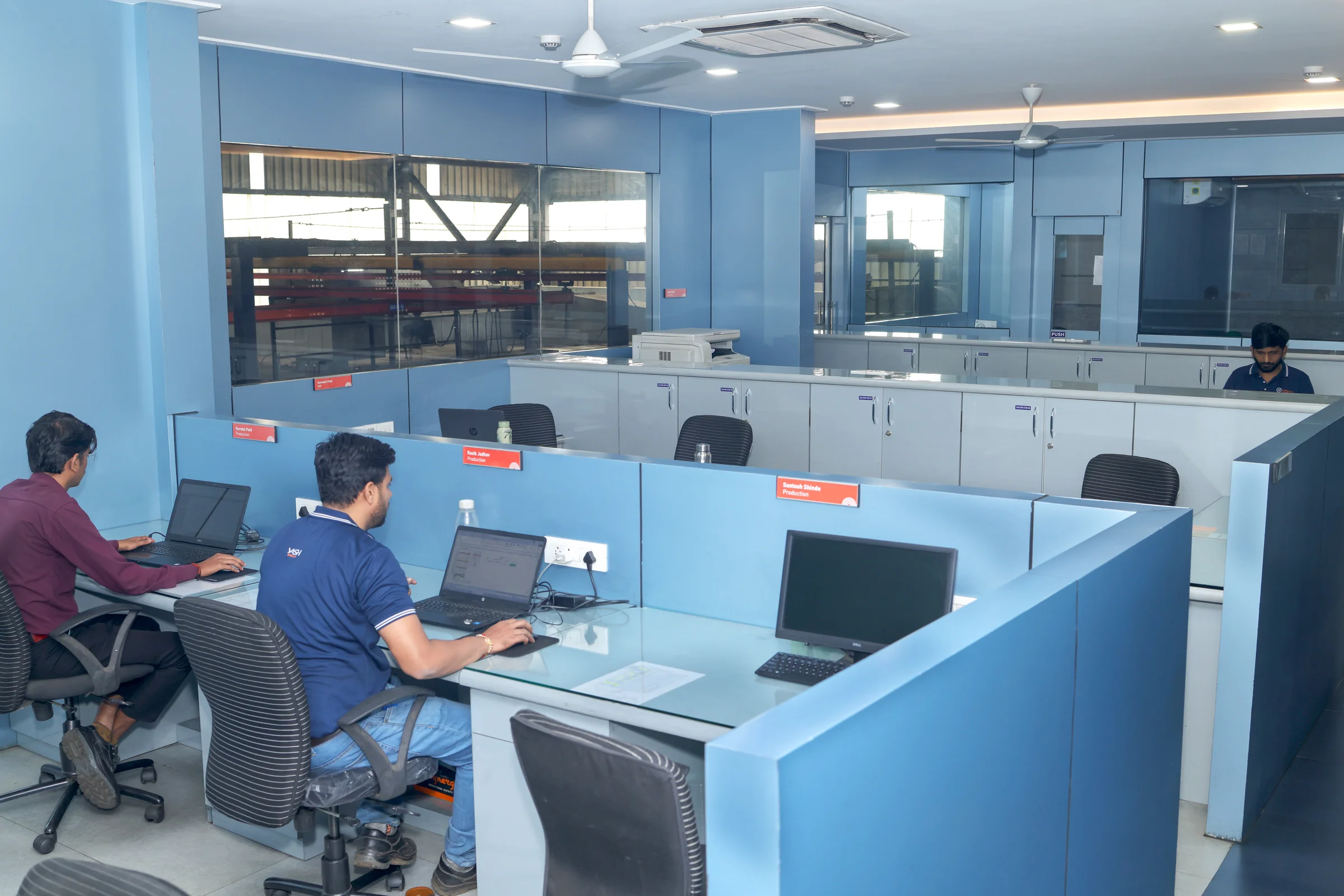 Office team at work at Yash Group, Kolhapur